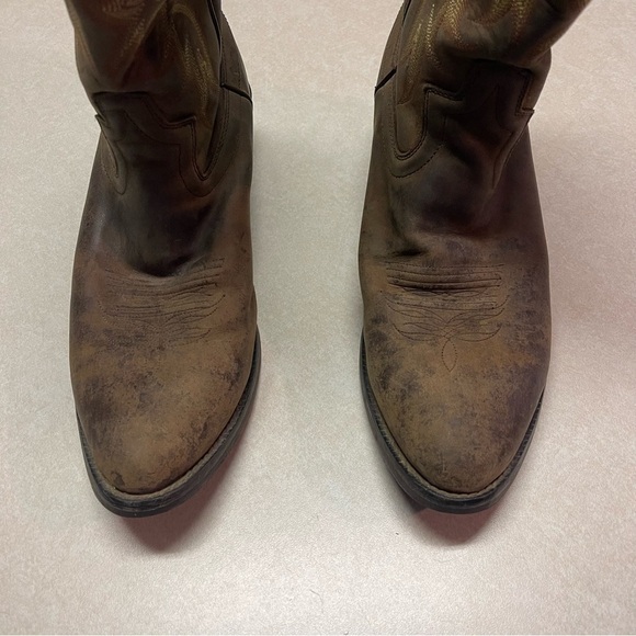 JUSTIN MEN'S STAMPEDE WESTERN APACHE WESTERN BOOTS men’s size 9.5D - Picture 9 of 10